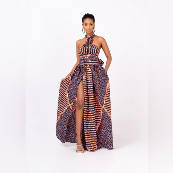 Like New Ofuure FIMI African print Maxi Infinity dress - OS - Picture 3 of 5